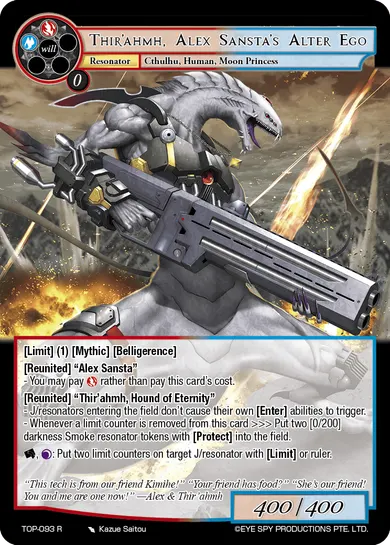 Thir'ahmh, Alex Sansta's Alter Ego