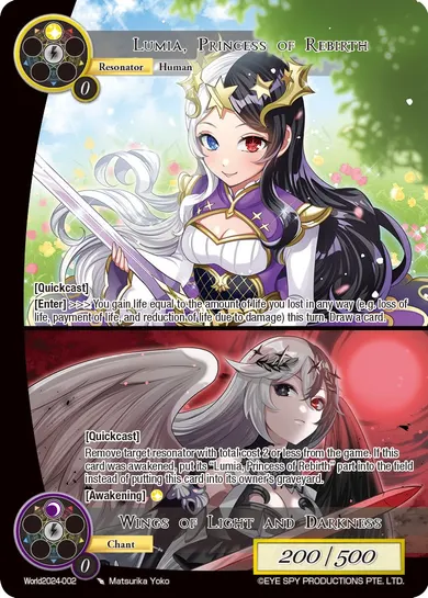 Lumia, Princess of Rebirth // Wings of Light and Darkness
