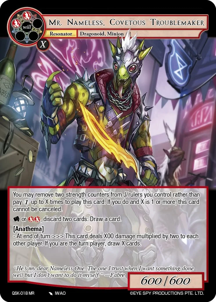 Mr. Nameless, Covetous Troublemaker