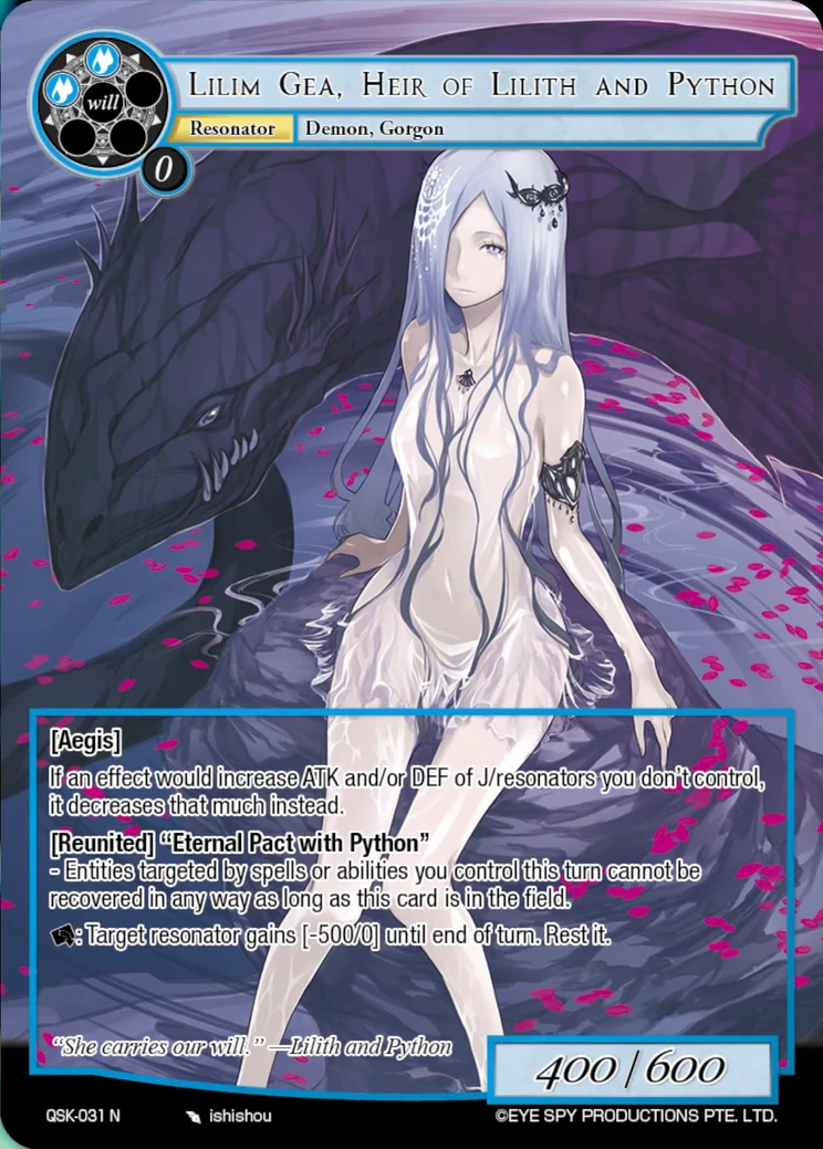 Lilim Gea, Heir of Lilith and Python